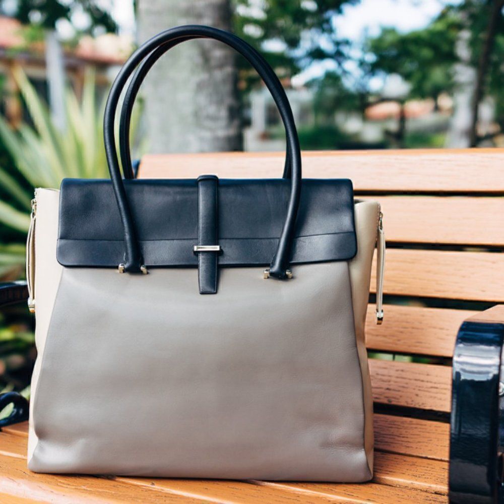 Tiffany & Co. Olivia Colorblock Leather Tote - EUC